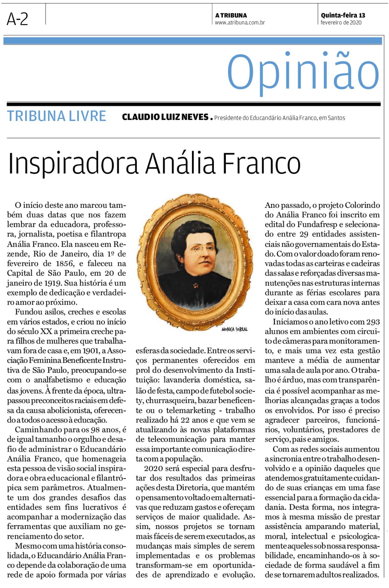 2020_02_13_A-TRIBUNA_Opinião_Tribuna-Livre_Inspiadora-Anália-Franco_artigo-Claudio-Luiz-Neves.jpg